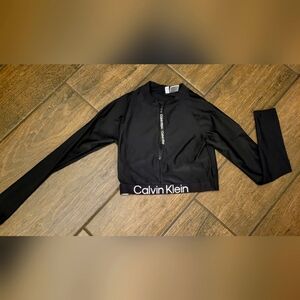 Calvin Klein Black / White Tankini /Girls Size Medium 10 /12